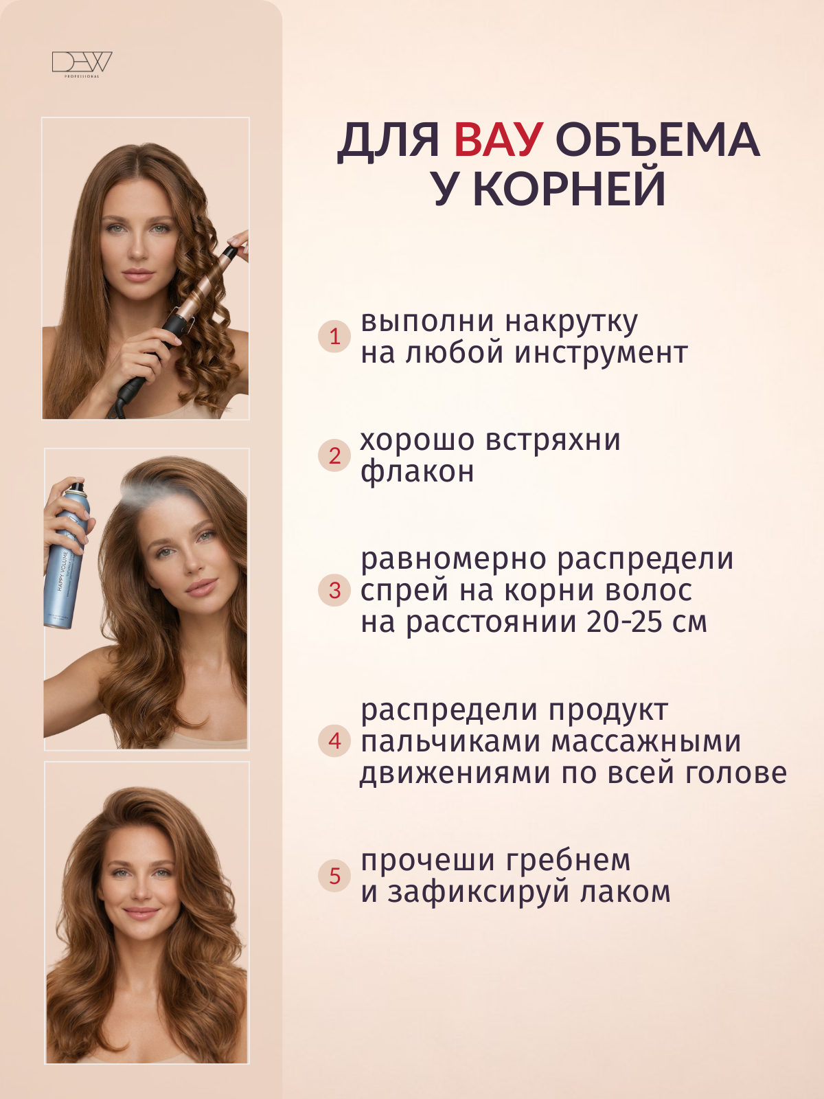 Dew Professional Select Happy Volume Текстурайзер "Деликатный объем" для волос в коробке 200 мл.