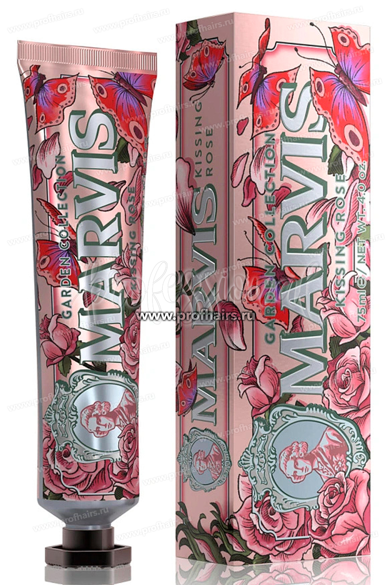 Marvis Зубная паста Garden collection Kissing Rose Мята и роза 75 мл.