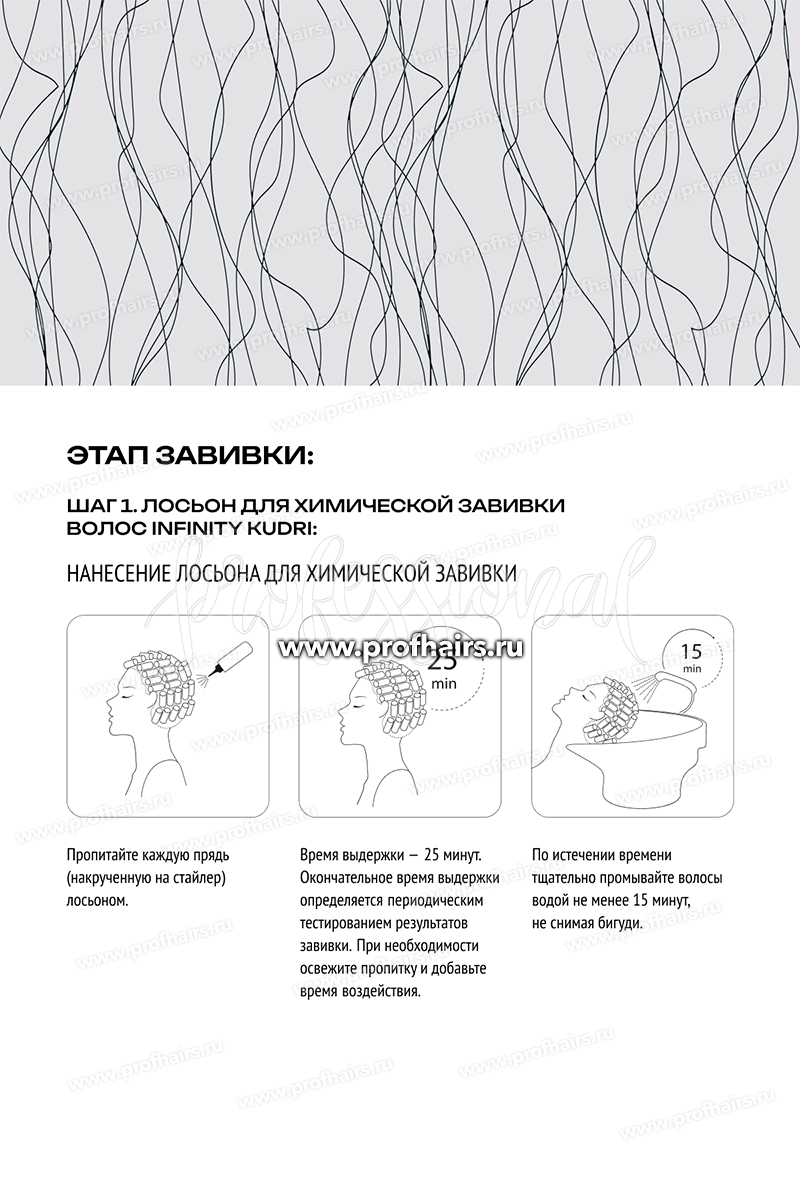 Estel Infinity KUDRI Лосьон 1У для химической завивки трудноподдающихся натуральных волос 300 мл.