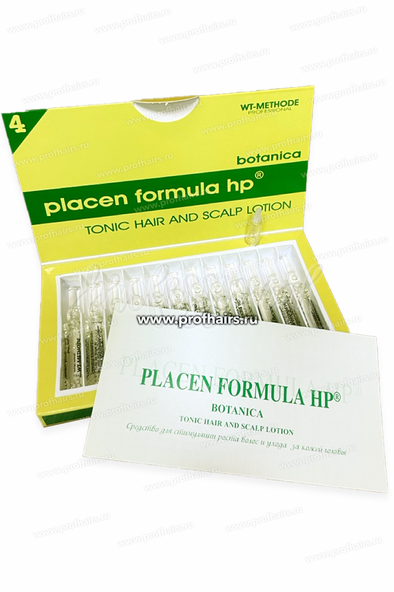 WT-Methode Placen Formula HP (4) Botanica  Ампулы против выпадения и для стимуляции роста волос