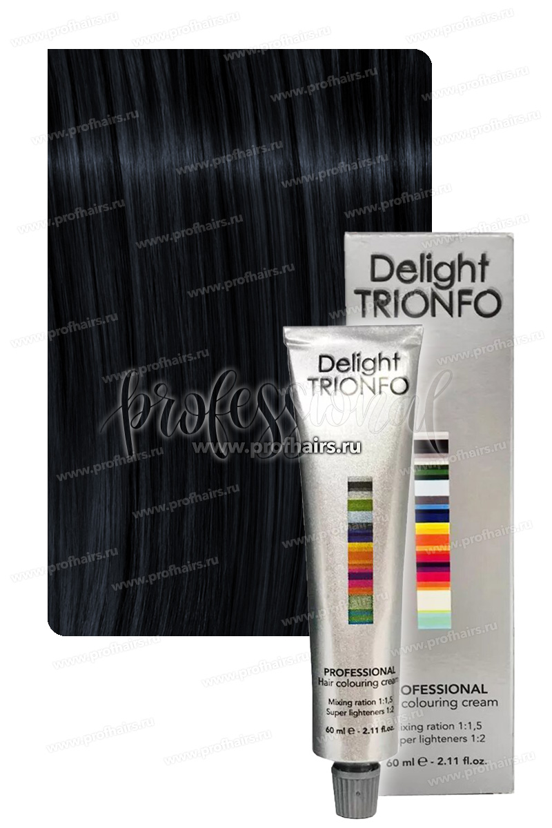 Constant Delight Trionfo Стойкая крем-краска для волос 1-1 Иссиня черный 60 мл.