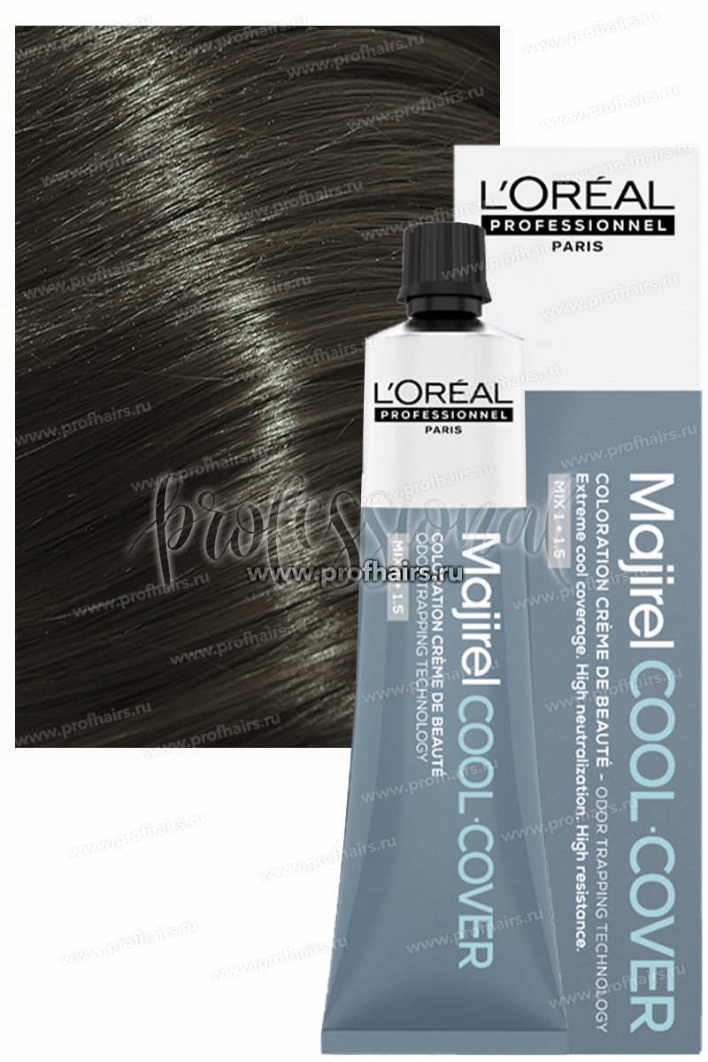 Loreal Majirel Cool Cover СС 5.17 Светлый шатен пепельный металлизированный Краска для волос 60 мл.