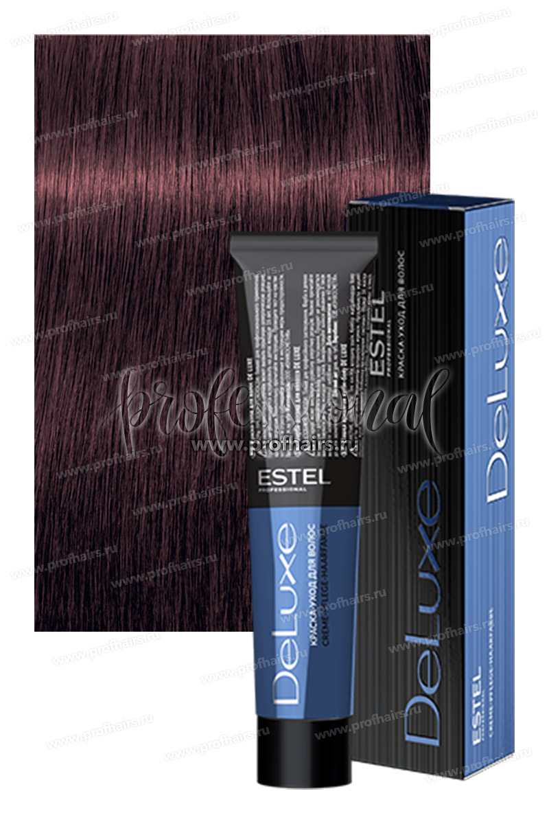 Estel DeLuxe 5/67 Светлый шатен фиолетово-коричневый  Краска-уход 60 мл.