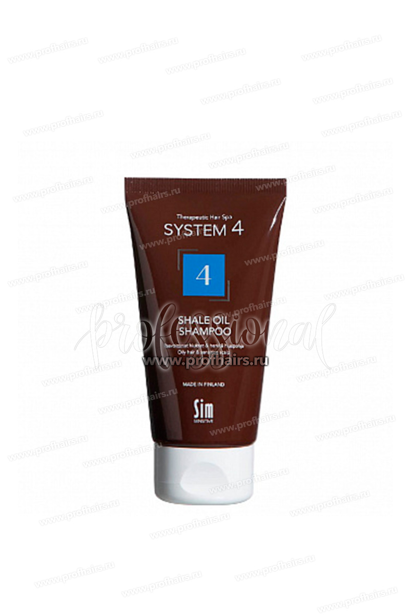 System 4 Shale Oil Shampoo Терапевтический шампунь для очень жирной и чувствительной кожи головы №4 75 мл.