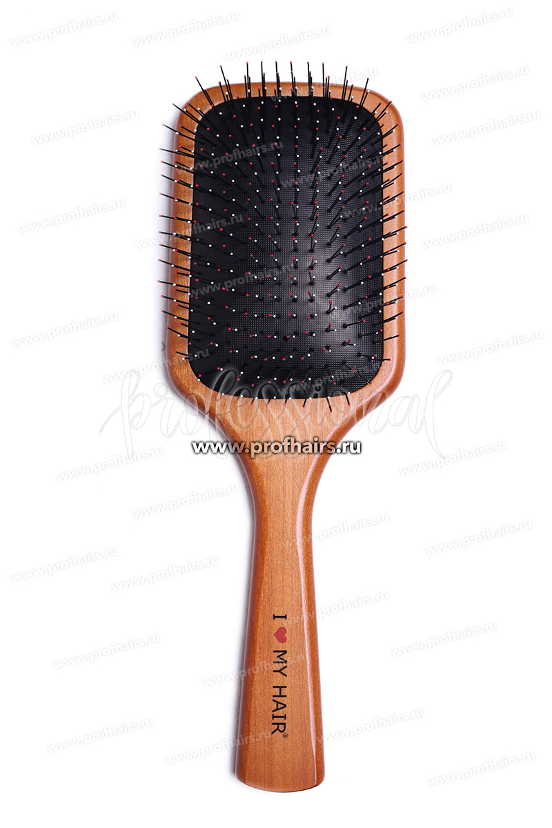 I LOVE MY HAIR ECO Щетка деревянная прямоугольная Большая ЭКО