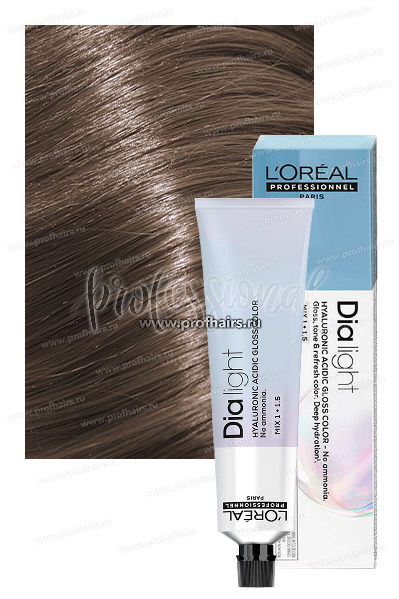 L'Oreal Dia Light Краска для волос 7.18 Блондин пепельный мокка 60 мл.