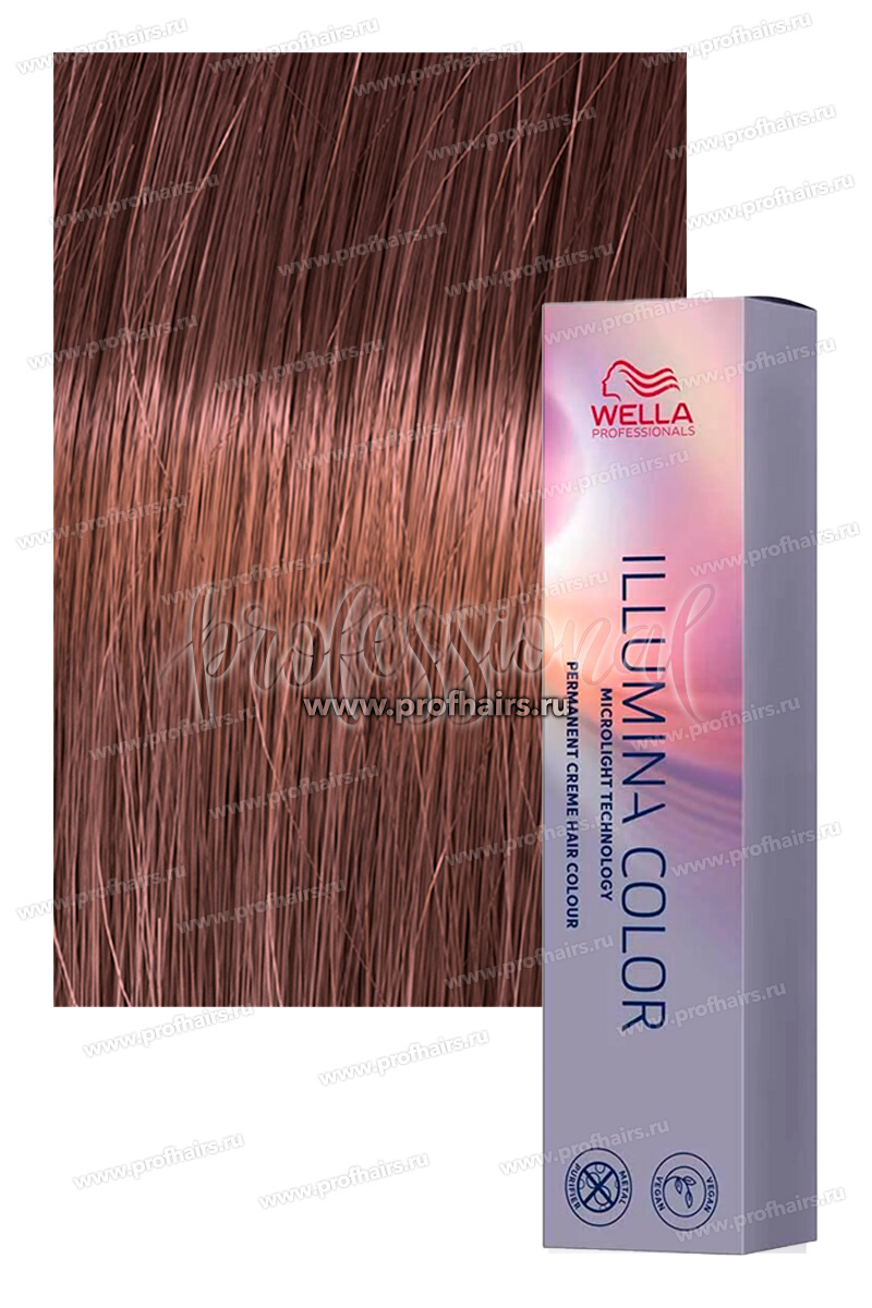 Wella Illumina Color # 7/75 Блонд коричнево-махагоновый Стойкая краска для волос 60 мл.
