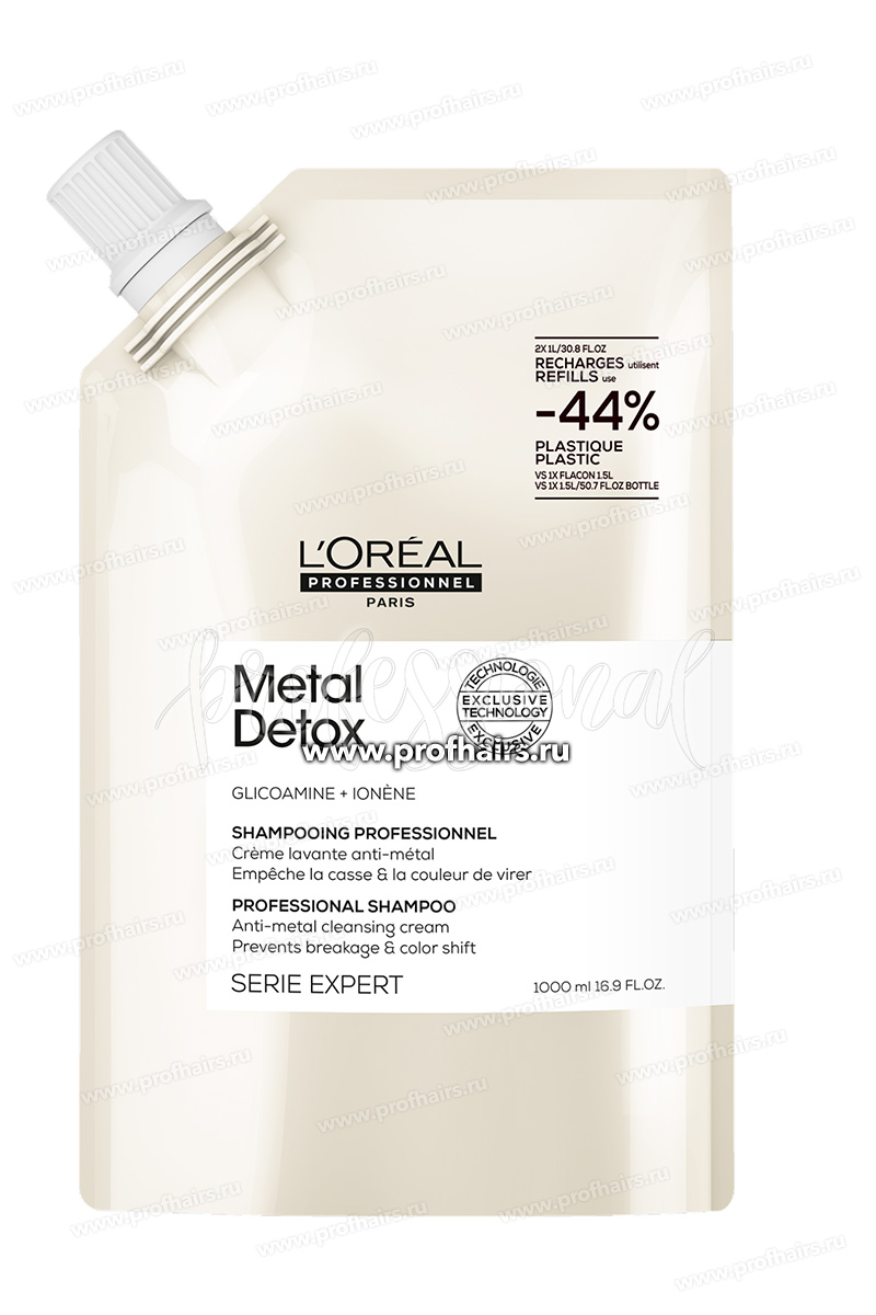 L'Oreal Metal Detox Refill Шампунь для восстановления окрашенных волос 1000 мл.