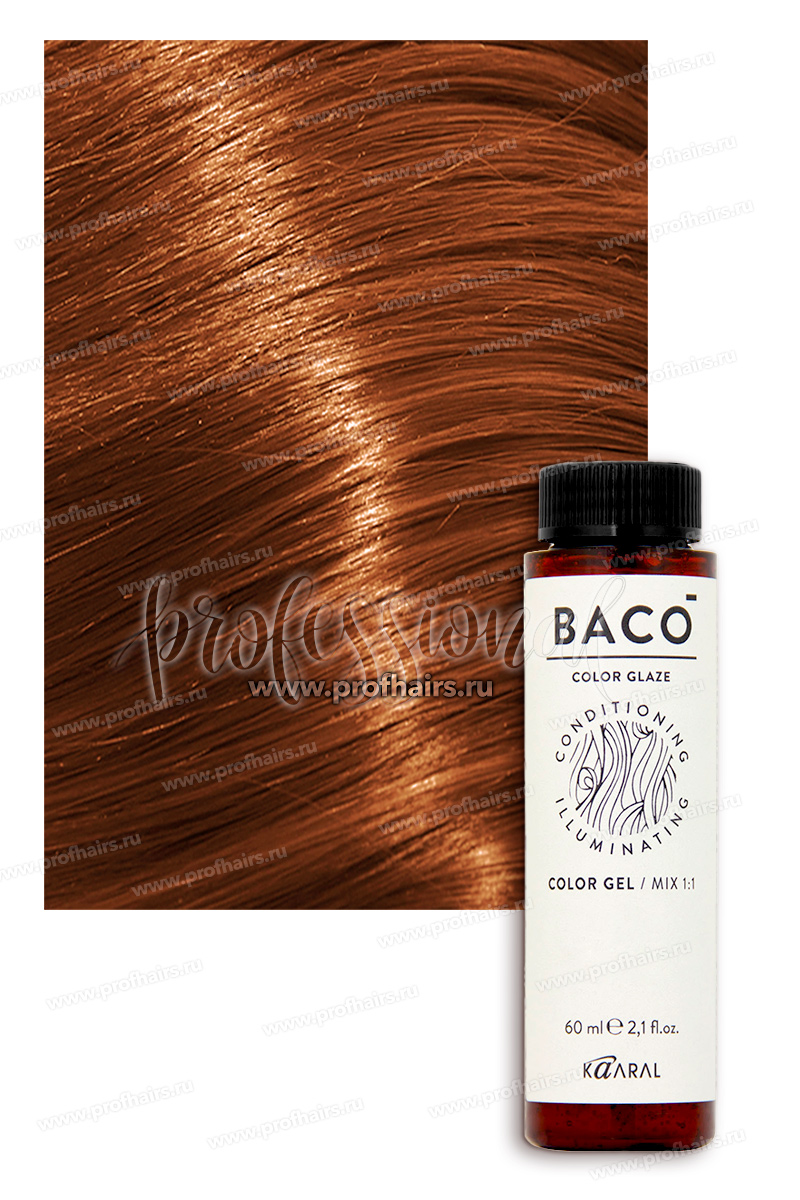 Kaaral Baco ColorGlaze Полуперманентный краситель с кислотным pH 6.34 Темный блондин золотисто-медный 60 мл.