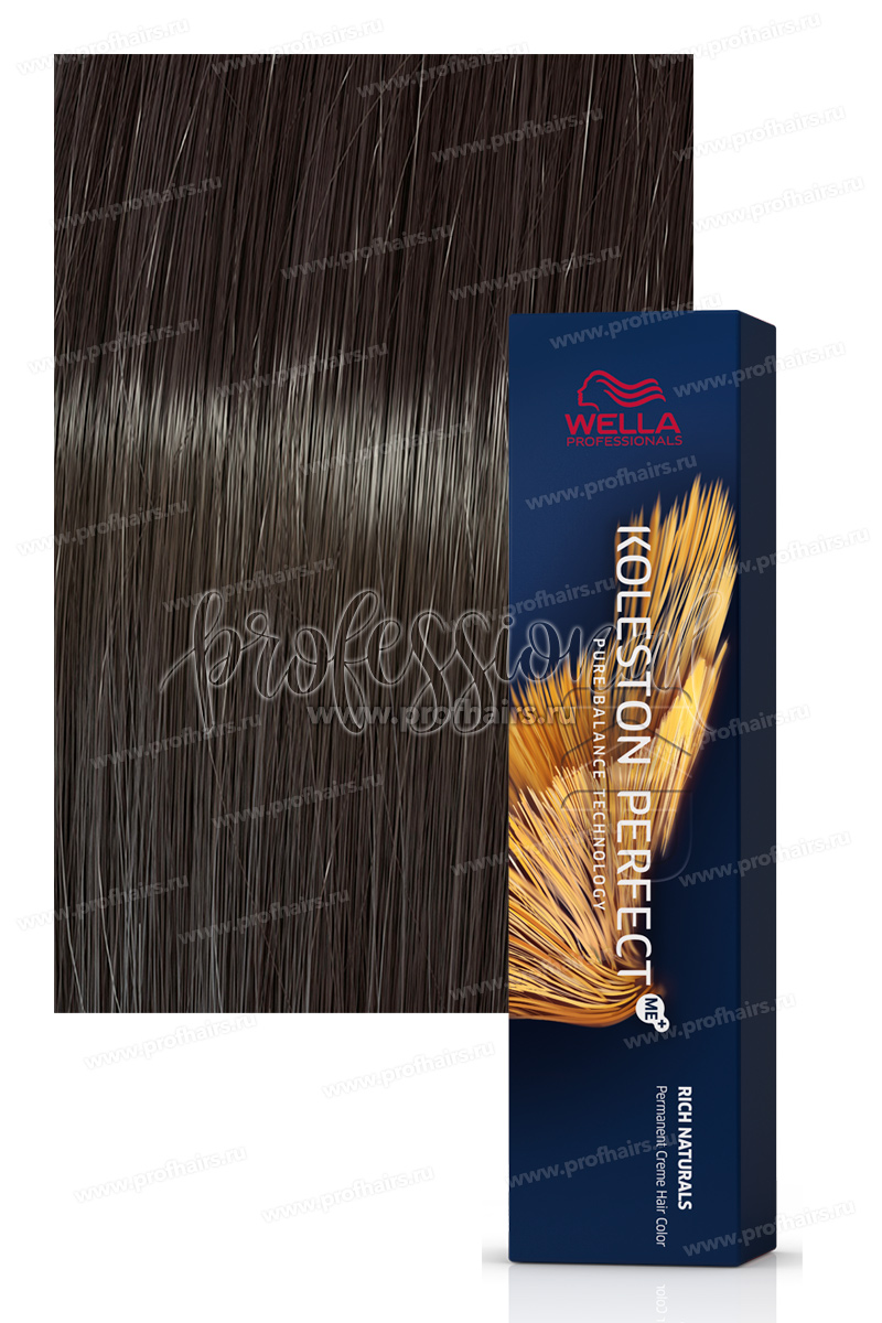 Wella Koleston Rich Natural 4/82 Коричневый жемчужно-матовый 60 мл.