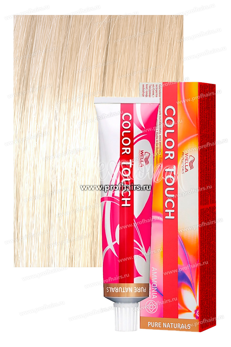 Wella Color Touch Pure Natural 10/01 Яркий блонд натуральный пепельный Оттеночная крем-краска 60 мл.