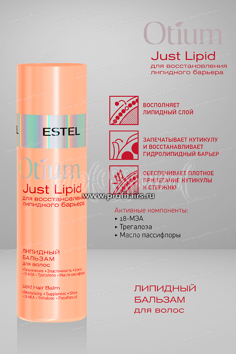 Estel Otium Just Lipid Набор Липидное восстановление: Шампунь для волос 250 мл.+ Бальзам для волос 200 мл.