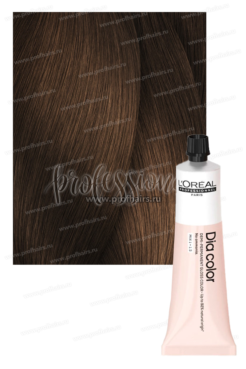 L'Oreal Dia Color Краситель-блеск демиперманентный 6.84 Темный блондин мокко медный 60 мл.