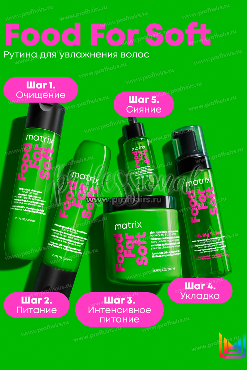 Matrix Total Results Food For Soft Refill Шампунь увлажняющий для всех типов сухих волос 500 мл.