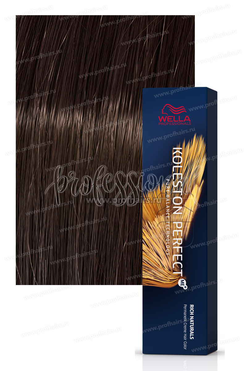 Wella Koleston Pure Natural 4/00 Коричневый натуральный интенсивный 60 мл.