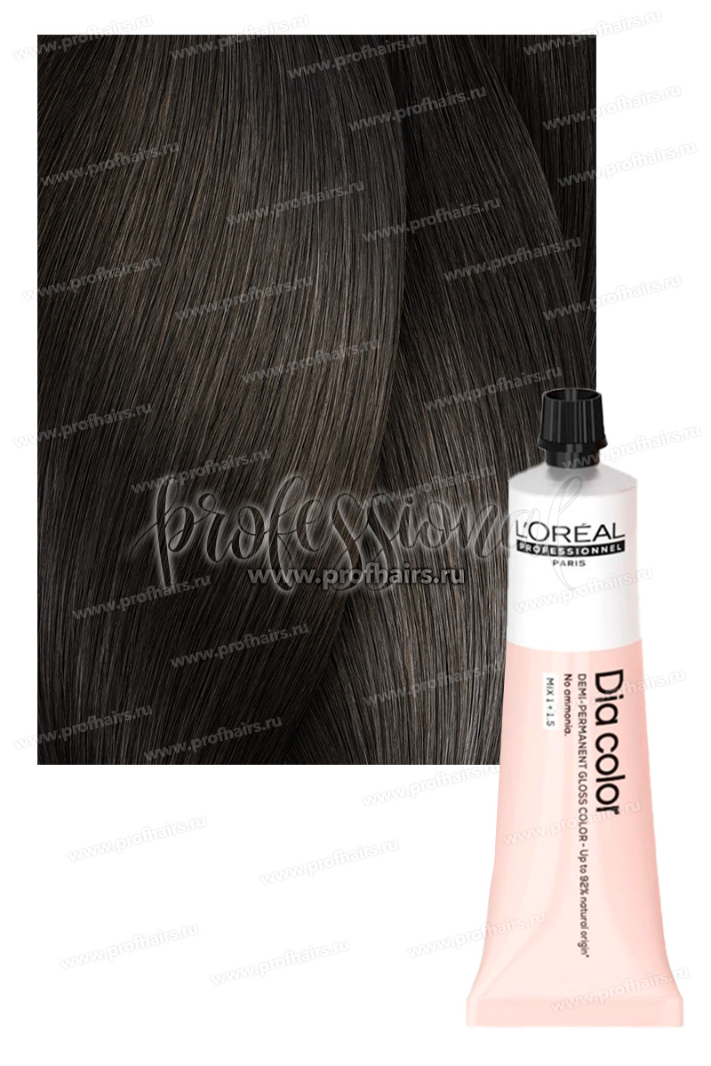 L'Oreal Dia Color Краситель-блеск демиперманентный 6.12 Темный блондин пепельно-перламутровый 60 мл.