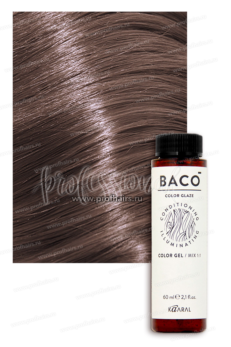 Kaaral Baco ColorGlaze Полуперманентный краситель с кислотным pH 7.12 Блондин интенсивно-пепельный 60 мл.
