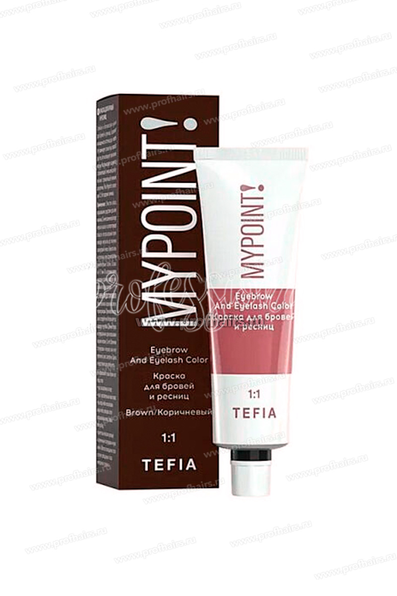Tefia Mypoint Краска для окрашивания ресниц и бровей, тон коричневый, 25 мл.
