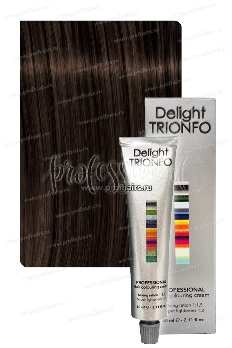 Constant Delight Trionfo Стойкая крем-краска для волос 4-68 Средне-коричневый шоколадно-красный 60 мл.